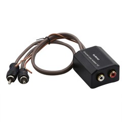 Durable RCA Stereo Ground Loop Isolator for Audio Signals Eliminate Noise Filter