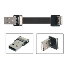 Up Angled USB 2.0 Type-A Male – Type-A Male Cable 90 Degree for FPV Disk USB2.0