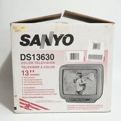 NEW CRT TV 13″ Sanyo DS13630 Remote Manual 1998 Gaming – Open Box New Old Stock