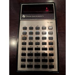 Vintage Texas Instruments TI-30 Scientific Calculator Red LED Display USA Made