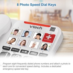 VTECH SN1127 Amplified Answering System w/ Photo Dial, Big Buttons, 90dB Ringer