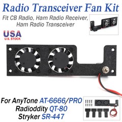 CB Radio Transceiver Cooling Fan Kit For AnyTone AT-6666 /PRO Radioddity QT-80