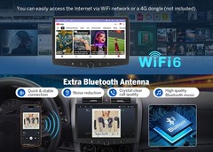6+64 Android 13 10.1″ QLED Double 2 Din Car Stereo CarPlay Radio GPS WiFi 4G LTE