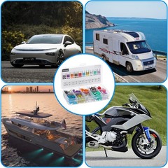 Durable 120-Piece Car Fuse Kit with Zinc Alloy Construction for All Vehicles