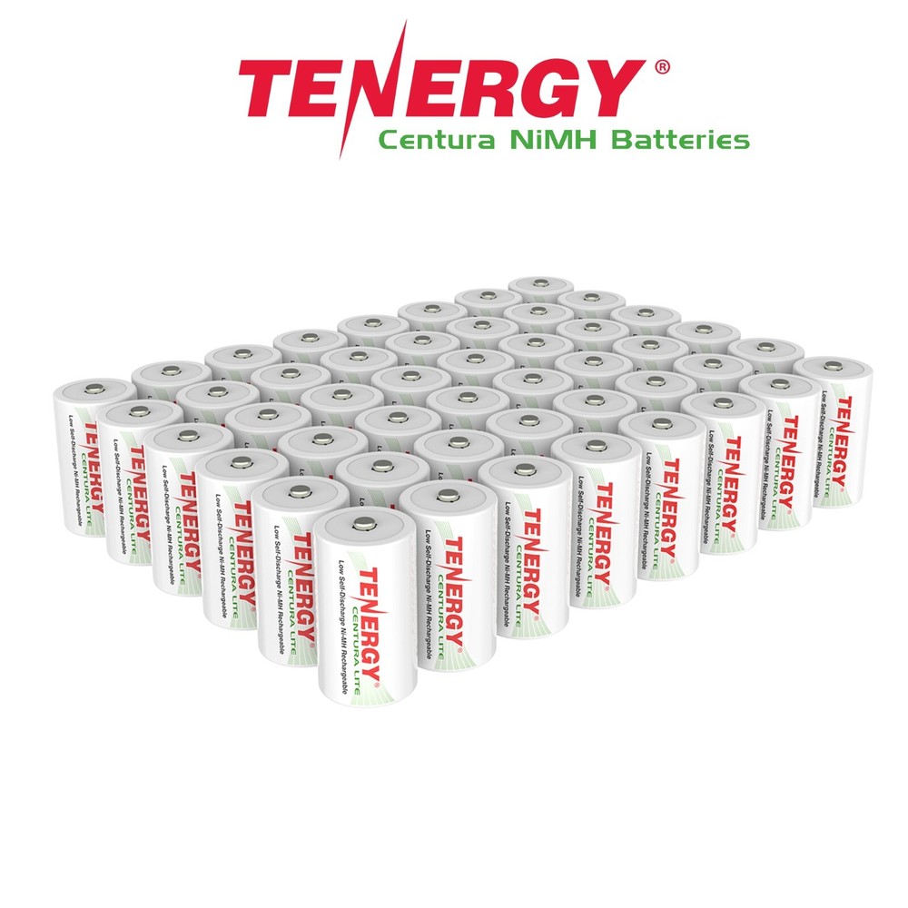 Tenergy Centura Lite D Size NiMH Rechargeable Batteries 1.2V Lot