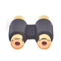 2 RCA Female to Female F/F Video Connector Converter Adapter for TV DVD HDTV AV