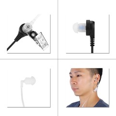 3.5mm Mono Listen Only Surveillance Acoustic Tube Earpiece Headset Anti