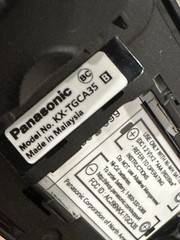 Panasonic KX-TGC352B Black 2-Handset Expandable Cordless Phone System (No Box)