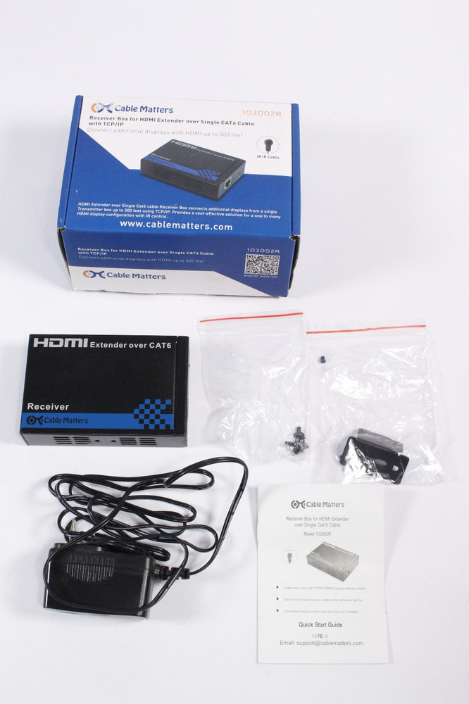 Cable Matters HDMI Extender Receiver Box Over Single Cat 6 Cable 103002R