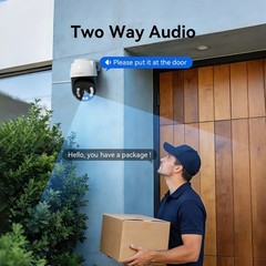 WiFi Camera Security 8MP PTZ CCTV System Outdoor Audio Wireless 12” Monitor NVR
