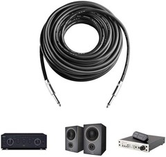 2Pcs 6 Feet Professional Speaker Cables, Pair 6 ft 12 Gauge 1/4 Inch Male Aud…