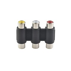 3 RCA Female to Female F/F Video Connector Converter Adapter for TV DVD HDTV AV
