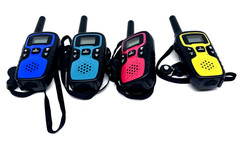 Wishouse Easy To Use Rechargeable Walkie Talkie Built-In Flash 4 Pack Open Box