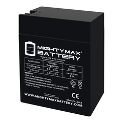 Mighty Max ML14-6 – 6 Volt 14 AH, Fast-on Terminal, Rechargeable SLA AGM Battery
