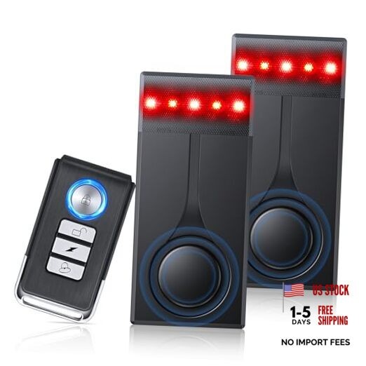 108dB Car Alarm System, Car Anti-Theft Vibration Sensor Two Alarm(one remote)