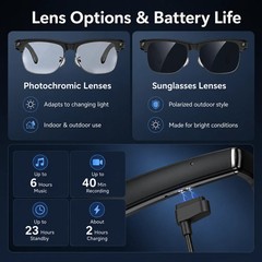 AI Smart Glasses Gradient Lenses Men Women With 8MP Camera 4K HD Video Recorde