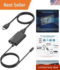 192KHz HDMI ARC Audio Extractor to Optical TOSLINK SPDIF & Coaxial Audio Spli…