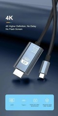 USB C to 4K HDMI Cable Video Converter Adapter 6Ft Long Type C to HDMI 4K Cord