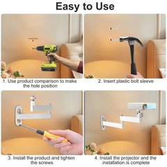 Foldable Projector Wall Mount Universal Adjustable Ceiling DSLR Camera Bracket