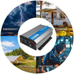 2500W/5000W Pure Sine Wave Inverter 12V DC to 120V AC Converter for RV Off-Grid