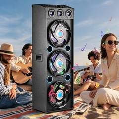 Bluetooth Triple 12” Woofer & 1” Tweeter Recording High-Performance PA Speaker