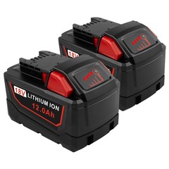 2P For Milwaukee for M18 Lithium Ion 12.0Ah Extended Capacity Battery 48-11-1860