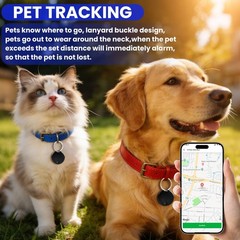 For IOS Android 4Pcs Bluetooth GPS Smart Tag Air Key Pet Finder Tracker Locator