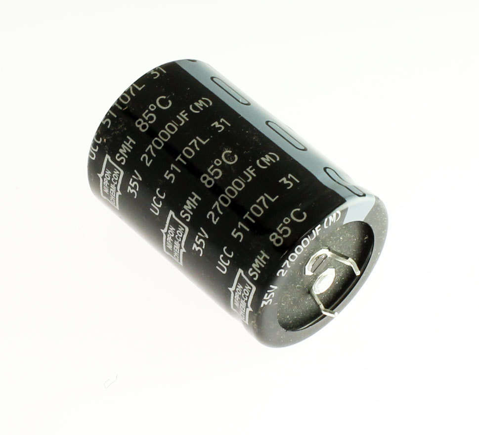 5x 27000uF 35V Radial Snap In Mount Electrolytic Aluminum Capacitor 85C 35VDC