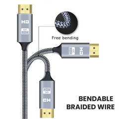 HDMI 2.0 Cable 4K 60Hz Ultra HD Braided Lead Compatible For HDTV PC Xbox 3-10ft