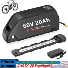E-bike battery 60V 20Ah with 50A BMS Down Tube Lithium Rechargeable Battery