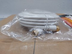 Trisonic 15 Ft. White Molded RG-59U Coaxial Cable with Gold Plated F Connectors