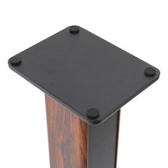 35.4in Rosewood Wood Grain Speaker Stands Pair Sand-Fillable Column 90cm