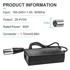 29.4V For 24V 2A Electric Battery Charger for Pride GoGo Elite Traveler