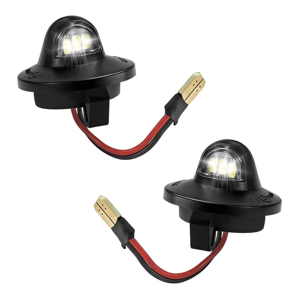 2PCS LED License Plate Light Tag Lamp Assembly 6500K White Rear Car Tag Lamp