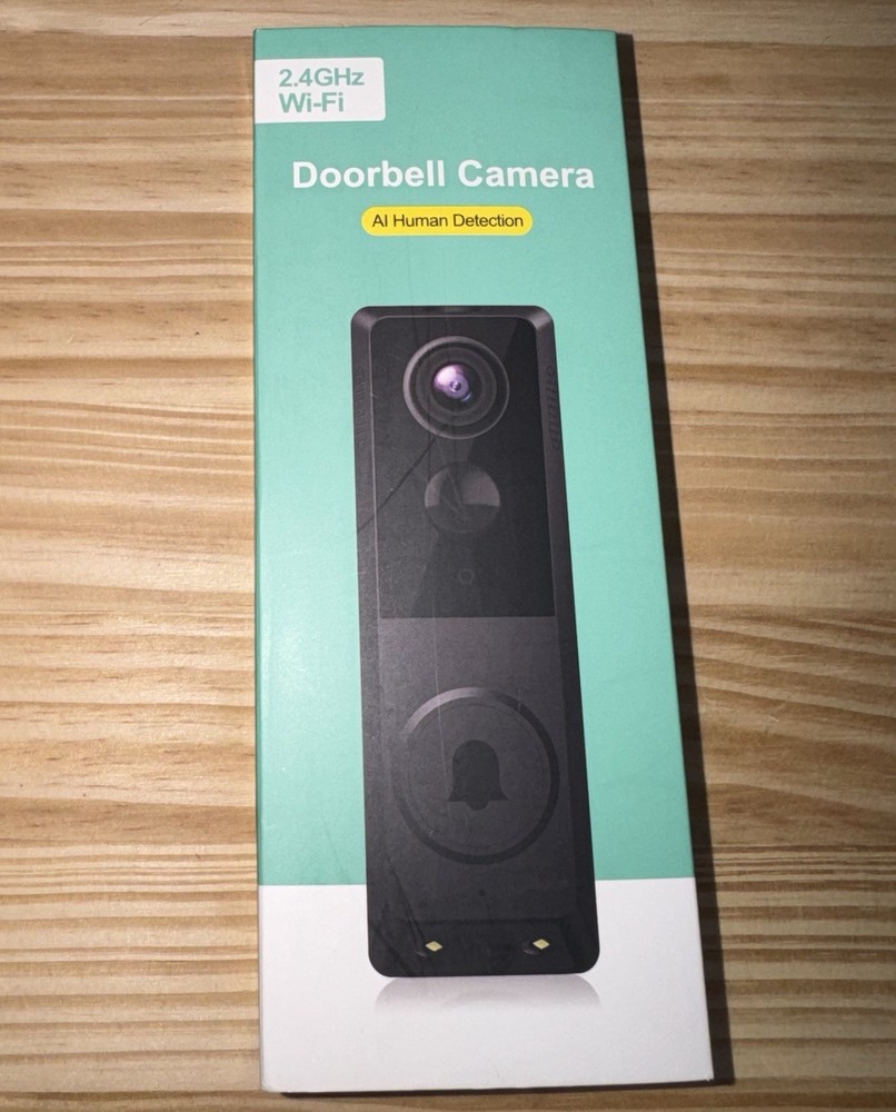 Smart Wi-Fi Video Doorbell Camera Wireless Battery Powered 2.4GHz Only Open Box