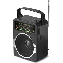 Lightweight AM FM Radio with 5W Loud Speaker & Bluetooth for Travel & Leisure