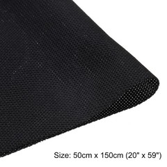 Black Speaker Mesh Grill Stereo Fabric Dustproof 50cm x 150cm 20″ x 59″
