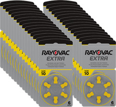 180x Rayovac Hearing Aid Batteries 10 Extra Advanced 1.45V 105mAh 10AU-6XEMF