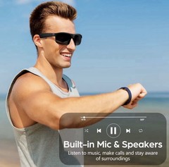 Glasses, Polarized Bluetooth Sunglasses, Built-in Mic & Speakers, Voice Assis…