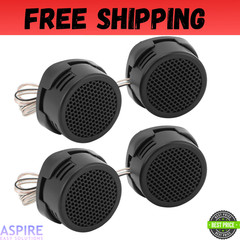 2 Pair 1 inch Car Tweeters 1000W Black Super High Frequency Micro Dome Piezo