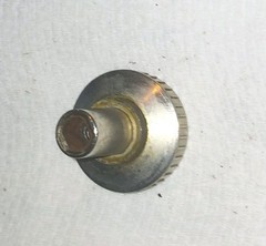 VINTAGE CONTROL KNOB FOR TV TELEVISION SETS METAL,PLASTIC UNKNOWN BRAND OR MODEL