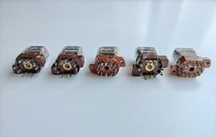6X IN-12A/B NIXIE TUBES USED +6X SOCKETS Brown &Black USED TESTED