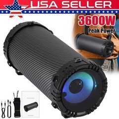 3600W Portable 4″ Woofer Bluetooth Speaker Stereo Sound Audio System w/ Strip FM