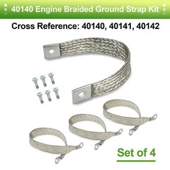 40140 Engine Braided Ground Strap Kit Set of 4