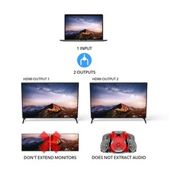 4K 1 in 2 Out by OREI – Ultra HD @ 30 Hz 1×2 Ver. 1.4 HDCP – HDS-102