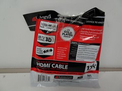 Inland 12ft 4K HDMI Cable High speed HDMI with Ethernet 24K Gold Plated