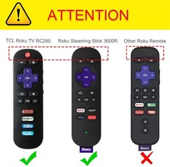 Protective Case for Roku Steaming Stick 3600R / TCL Roku TV RC280 RC282 Remote
