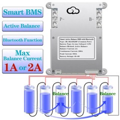 JK 4S-8S 100A/200A/300A Li-ion LiFePo4 LTO Active Balancer BMS Bluetooth/RS485Tq