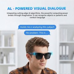 AI Smart Glasses 8MP Camera HD Video Real-Time AI Translation Image Recognition