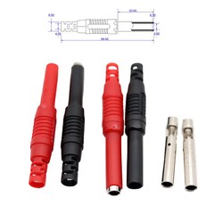 100x 4mm Banana Female Jack Solder for Seal Insulated Stackable Banana Plug B&R
